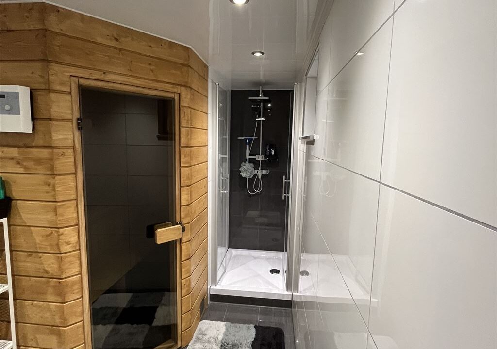 Sauna mit Dusche im UG